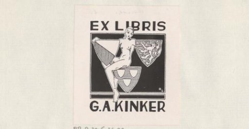 Ex libris of G.A. Kinker