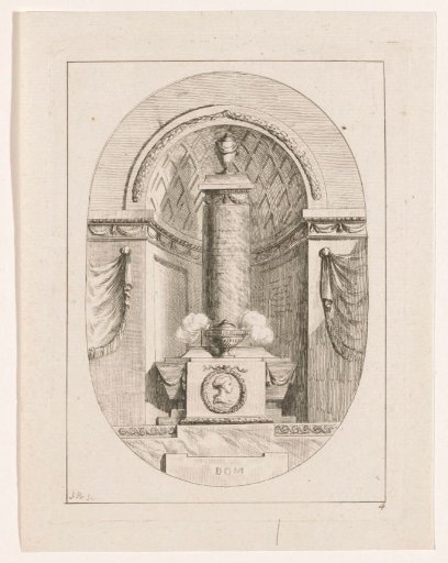 Tomb with a column in a niche