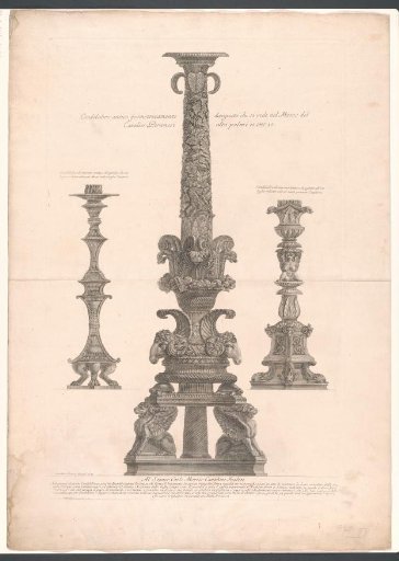 Three candelabra