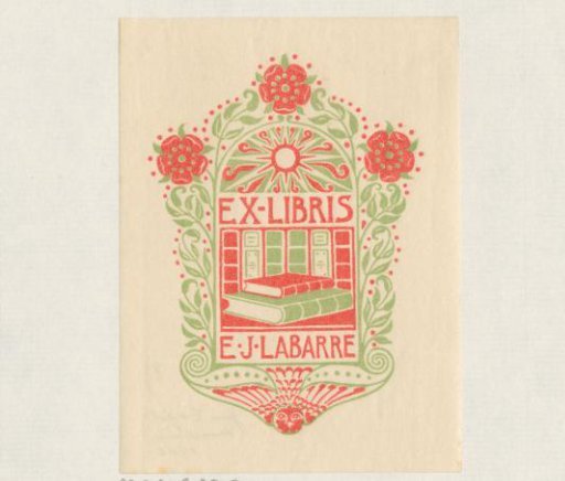 Ex libris of E.J. Labarre