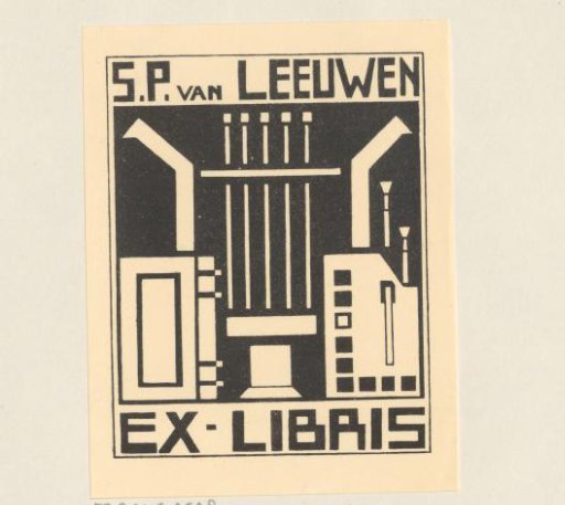 Ex libris of S.P. van Leeuwen