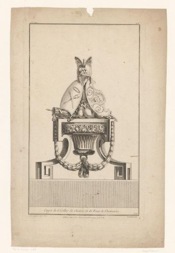 Fire-dog with helmet and shields