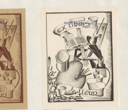 Ex libris of J. v.d. Leur