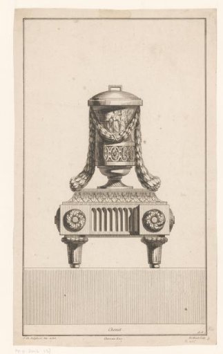 Fire-dog with a vase