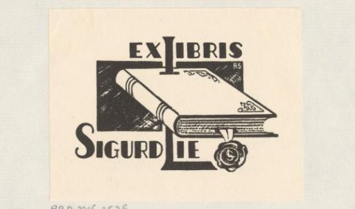 Ex libris of Sigurd Lie
