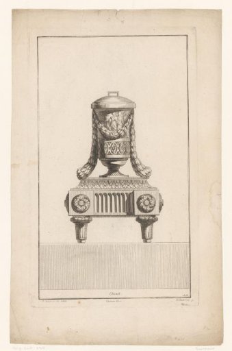 Fire-dog with a vase