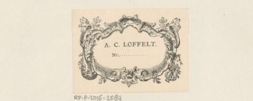 Ex libris of A.C. Loffelt