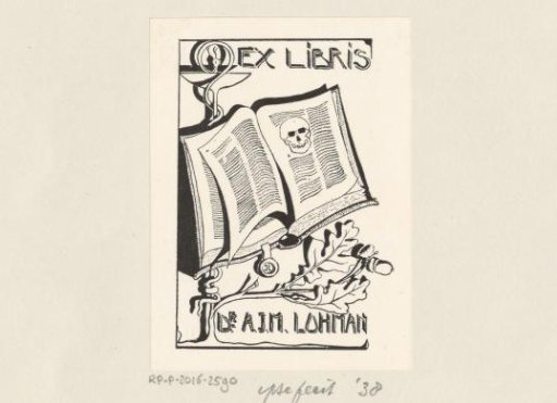 Ex libris of A.J.M. Lohman