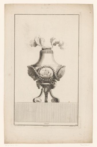 Fire-dog in the form of a smoking vessel