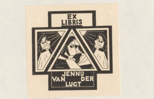 Ex libris of Jenny van der Lugt