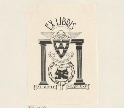 Ex libris of Auguste Magdelijns