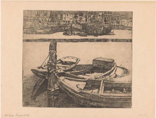 Ships in the Damrak in Amsterdam