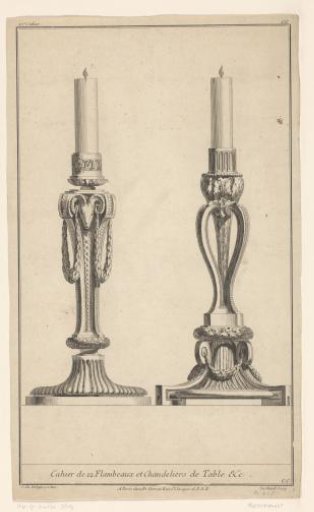 Candlesticks with ram's heads