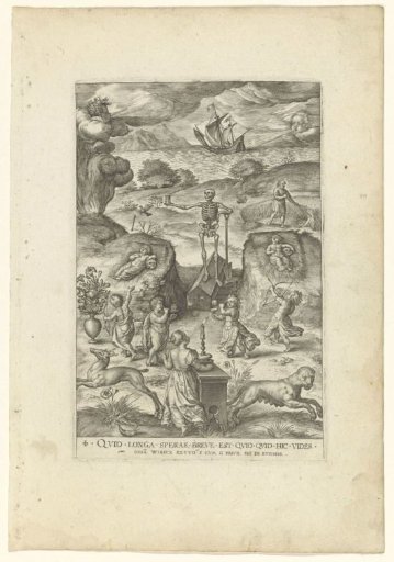 Allegory on the transience of human life