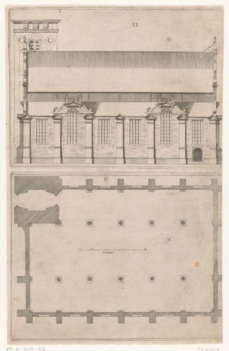 Side View and Plan of the Zuiderkerk