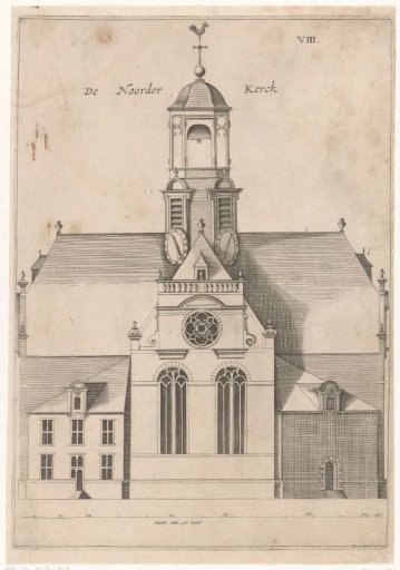 Elevation of the Façade of the Noorderkerk in Amsterdam