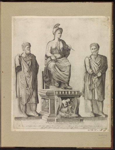 Triumphant Rome with two barbarian kings