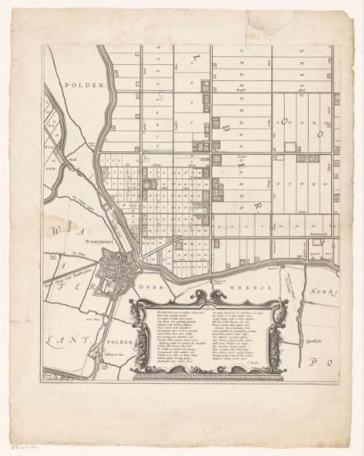 Map of the Beemster (lower left section)