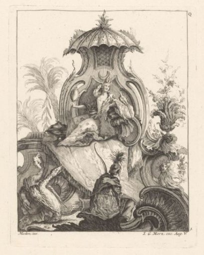 Woman on a throne