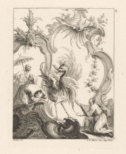 Fantastical bird and Easterners