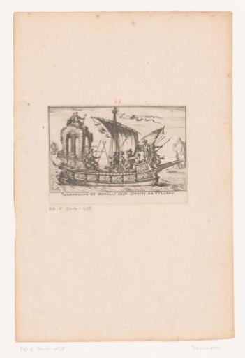 Ship with Agamemnon, Menelaus and Vulcanus