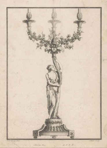 Girandole with a standing woman