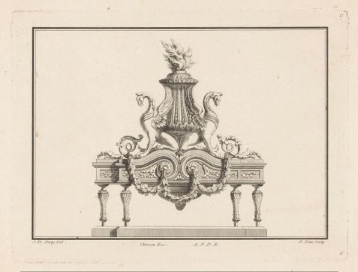 Fireback with griffins