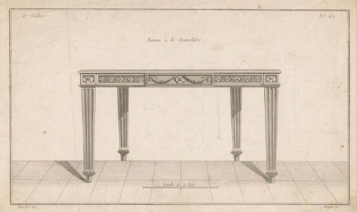 Desk with garlands