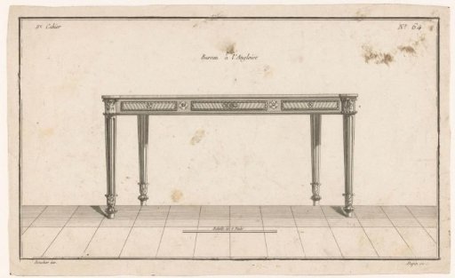 Desk with floral motifs