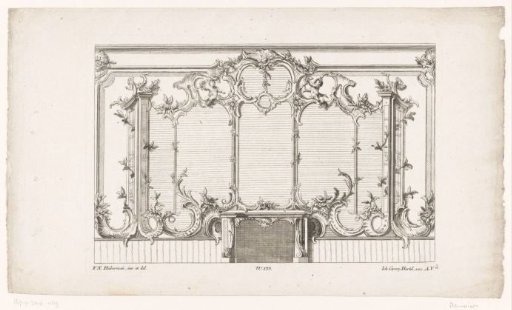 Wall arrangement with a fireplace