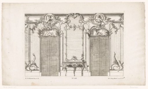 Wall arrangement with doors