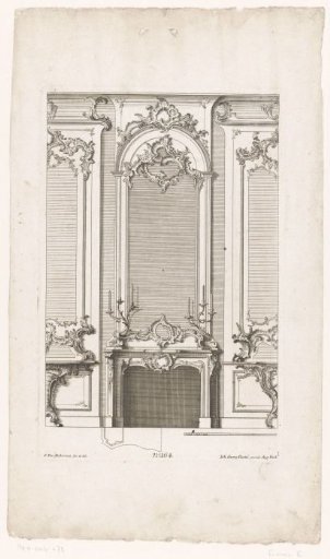 Fireplace with candlesticks