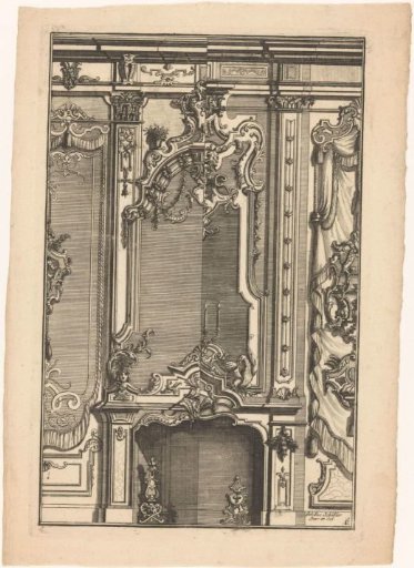 Chimneypiece with a candelabrum and an eagle