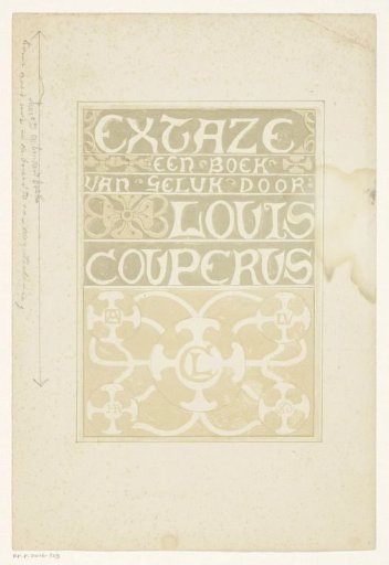 Book cover design for: Louis Couperus, Extaze: een boek van geluk, 1894