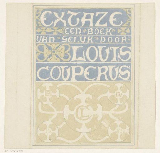Book cover design for: Louis Couperus, Extaze: een boek van geluk, 1894