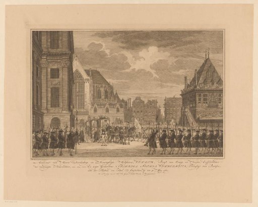 Arrival of William V and Wilhelmina of Prussia at the Town Hall on the Dam, 1768