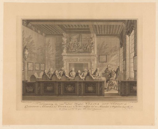 William V takes his seat in the Admiralty, 1768