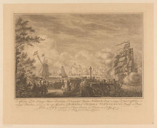 Sailing trip of William V and Wilhelmina of Prussia on the IJ, 1768