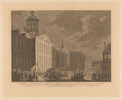 Illumination of the Town Hall for William V and Wilhelmina of Prussia, 1768