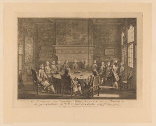 William V takes his seat as director of the WIC, 1768