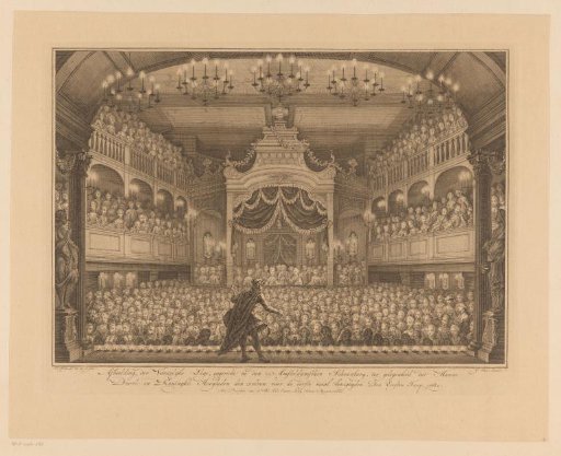 Royal box in the theatre on the Keizersgracht in Amsterdam, 1768