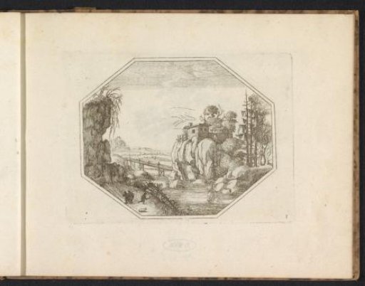 Landscape with a Building on a Rock