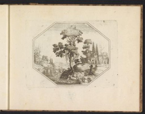 Landscape with a Tree and a Wooden Signpost