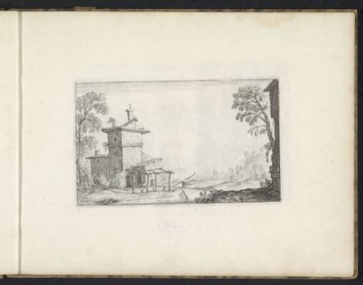 Landscape with a house on the left