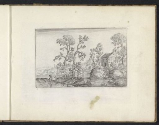 Landscape with a chapel by the water