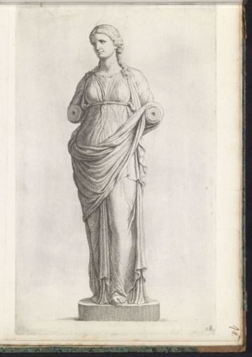 Sculpture of a woman in a tunic