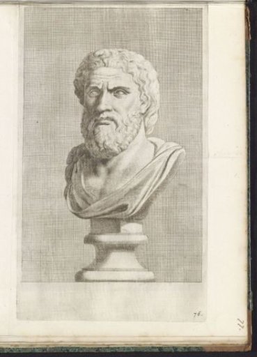 Bust of a bearded man, facing left