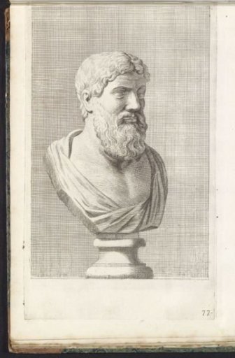 Bust of a bearded man, facing right