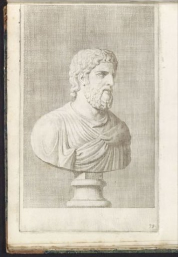 Bust of a bearded man, facing right