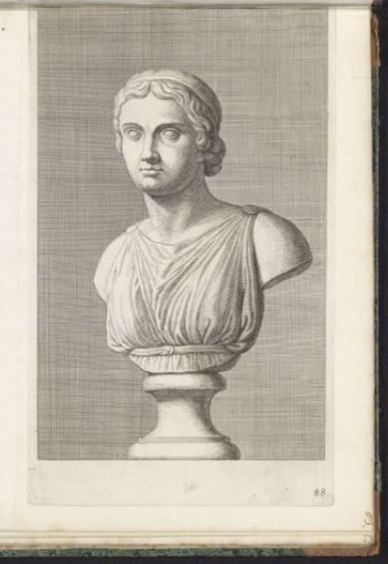 Bust of a woman in a toga